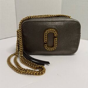 Marc Jacobs The Glam Shot Metallic  Crossbody Camera Bag-Convertible